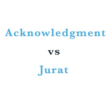 acknowledgment vs jurat