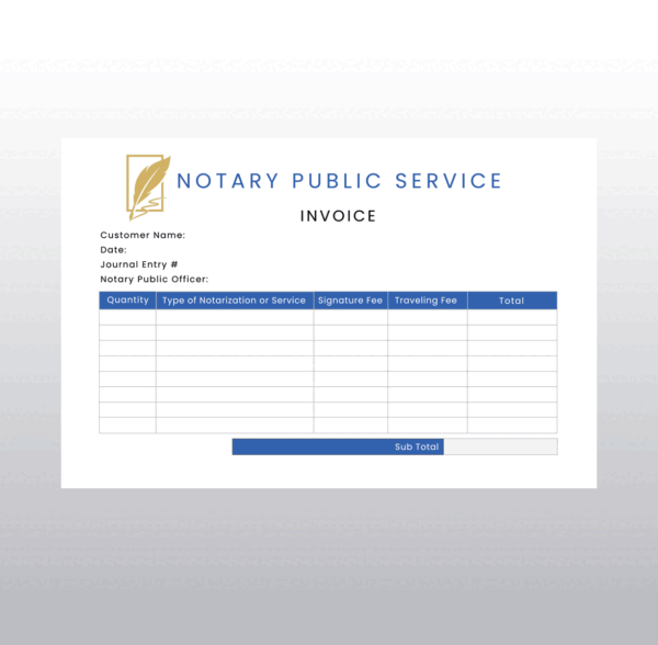 notary public invoice