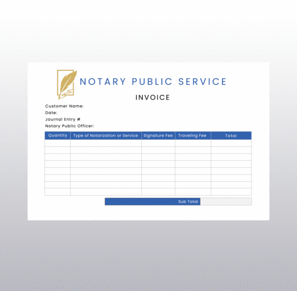 invoice notary forms